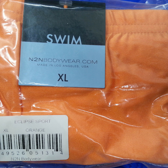 N2N Men's EC1 Eclipse Orange Sport Swimsuit XL NEW - Picture 4 of 5
